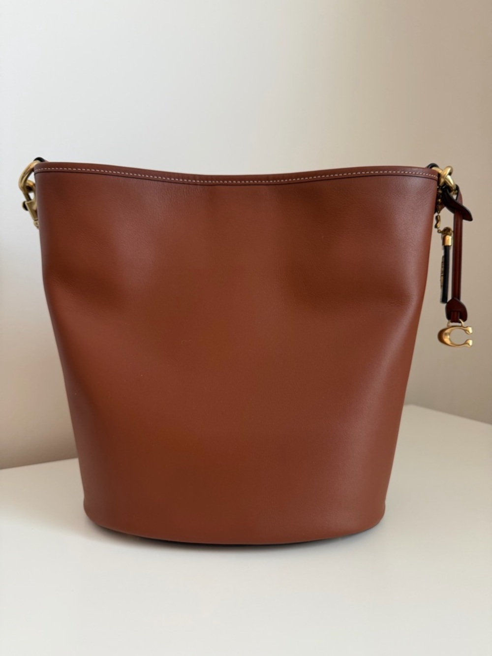Coach Dakota Bucket Bag Saddle 1941 Brass Hardware Brown Tan Large Size